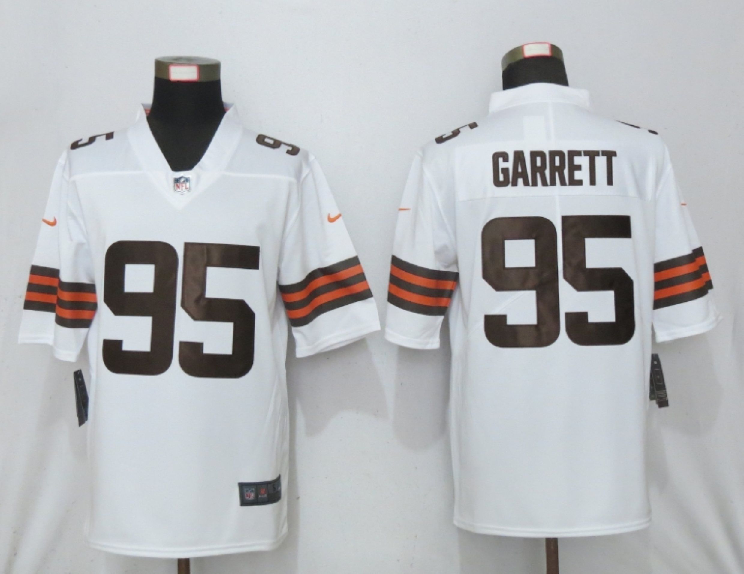 Men Cleveland Browns #95 Garrett White Vapor Limited Player Nike NFL Jersey->new york yankees->MLB Jersey
